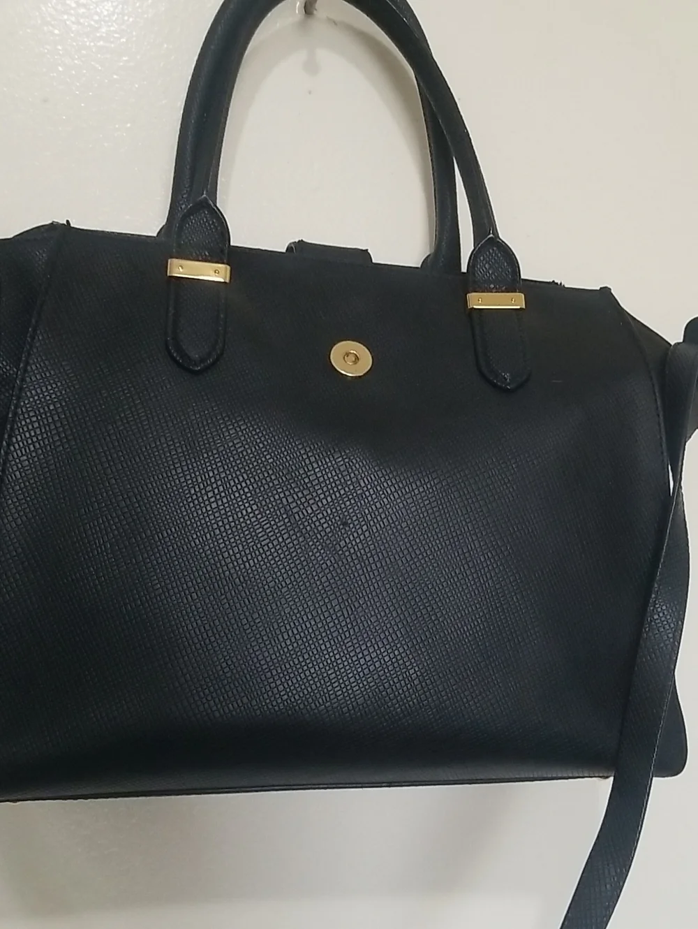 Ralph Lauren Black Satchel with Gold Hardware